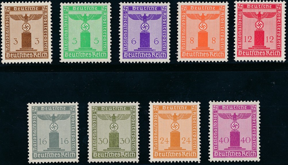 Stamp Selection Germany Official Selection WWII 3rd Reich Franchise MNG
