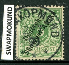 Germany 1897 SWA Southwest Africa 5pf Green First Issue Scott #2 VFU H132
