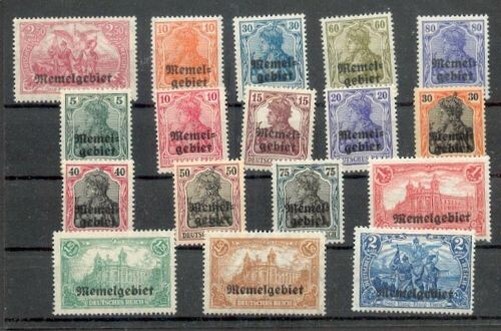 Memel 1/17 Set Or Single Values Luxury MNH Mint (M0364