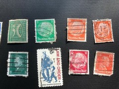 Old Vintage Deutsches Reich/German Empire: (11) and USA (1) Cancelled Stamps