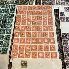 AMAZING GERMANY MINT AND USED STAMP HOARDER LOT WORLD WAR I ERA INFLATION OVPTS