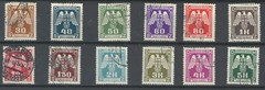 GERMANY BOHEMIA NATIONAL EMBLEMS WWII REICH USED SET STAMPS LOT (GER 236)