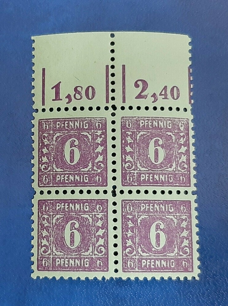 Germany Stamps Allied Occupation 4x 6 Pfennig 1945 Block SBZ Mi. Nr. 10 (19762)