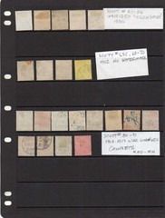 GERMANY LOT OF 43 GERMANIA STAMPS 1900-1921 MOSTLY USED SOME HINGE REMNANTS