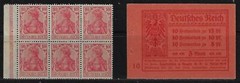 GERMANY 1906 SECOND BOOKLET PANE OF GERMANY Sc 83A NEVER HINGED SUPERB