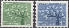 Germany 1962 Europa Young Tree with Leaves MNH (SC# 852-853)