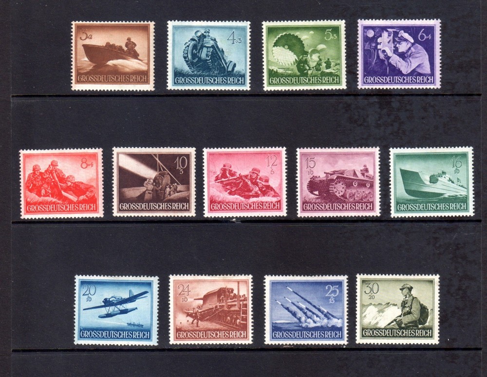Germany Semi-Postal 1944 Scott# B257-269 Hero’s Day Unused VF