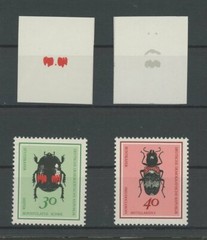GERMANY GDR DDR PH INSECTS 1968 2 PHASENDRUCKE BEETLE PHASE PRINTS !! /m1868