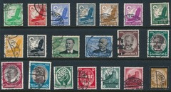 Stamp Germany Year 1934 Set WWII Airmail Workers Saar Hindenburg U