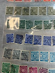 58 VINTAGE STAMPS GERMAN 1940s used rare stamp lot old Germany bundle post wwii
