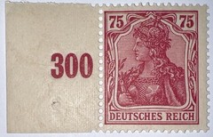 Travelstamps: 1922 Germany Deutsches Reich Germania Mi. #197a, 75 Pfennig