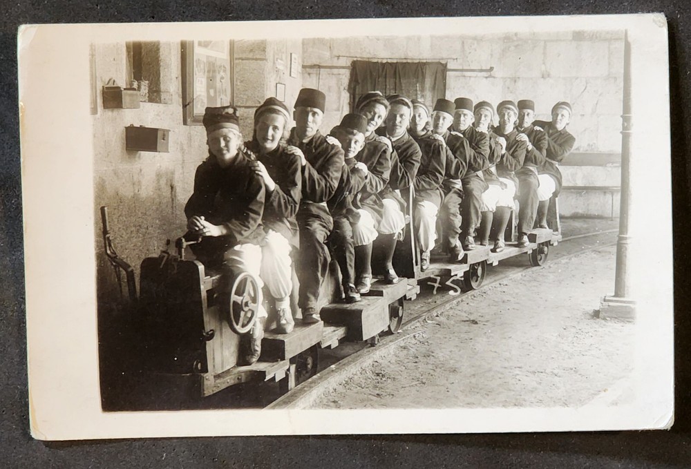 WW2 WWII Nazi Third Reich Photo postcard Berchtesgaden Salt Mine tour
