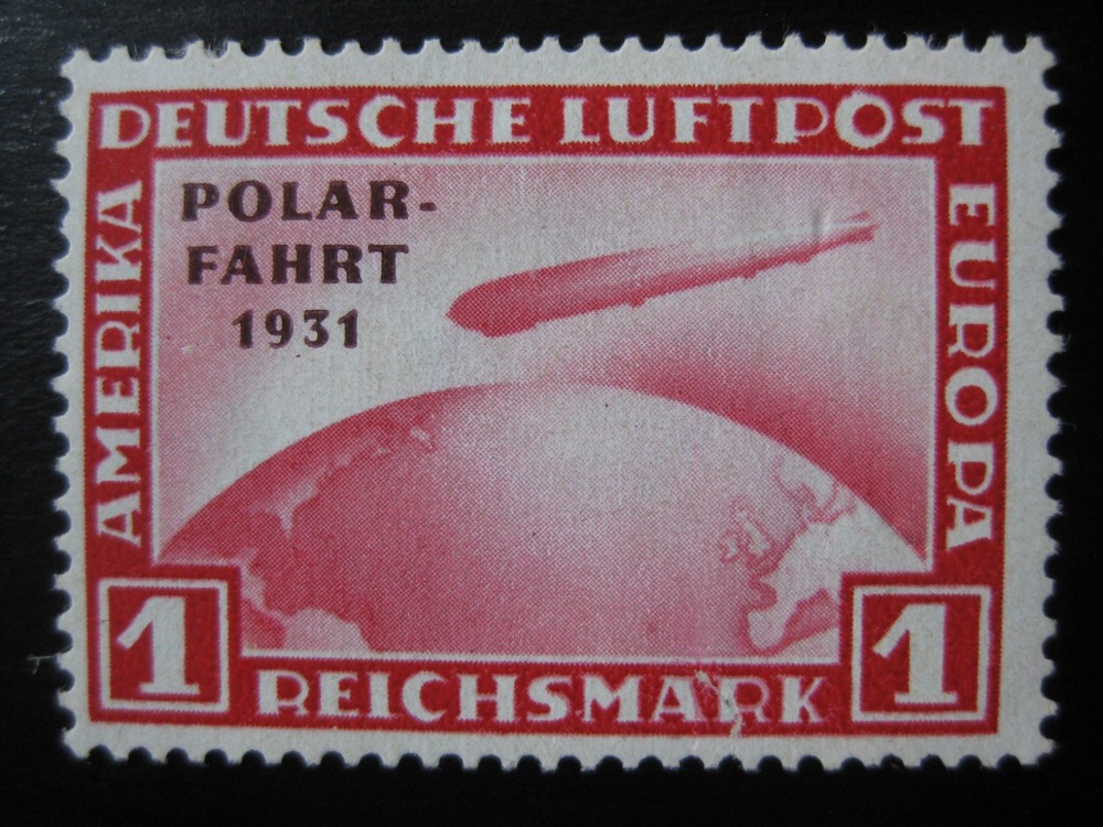 DEUTSCHES REICH Mi. #456 scarce mint Polarfahrt Zeppelin stamp! CV $180.00