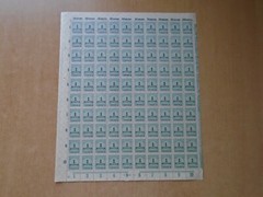 Germany – SG316 1M DM greenish blue 1923. 10 x complete sheets of 100 stamps.