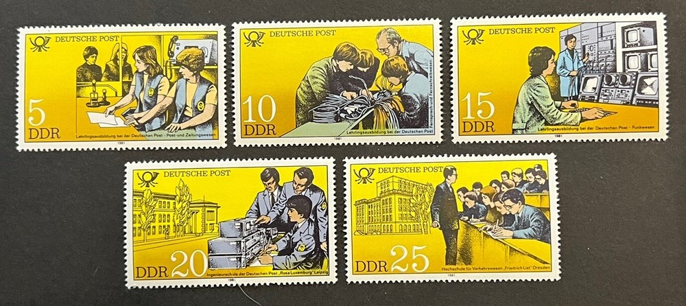 Travelstamps: Germany DDR Stamps Mi 2583-2587 – Education Mint MNH OG