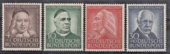Germany 1953 Portraits of Historical Figures Semi-Postal B334-B337 MH ZAYIX