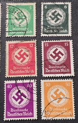 Nazi German THIRD REICH SWASTIKA OFFICIAL NSDAP Full Set Used WW2 German