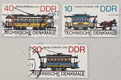 Germany -DDR OLD STAMPS 1986 Historical Tram Cars