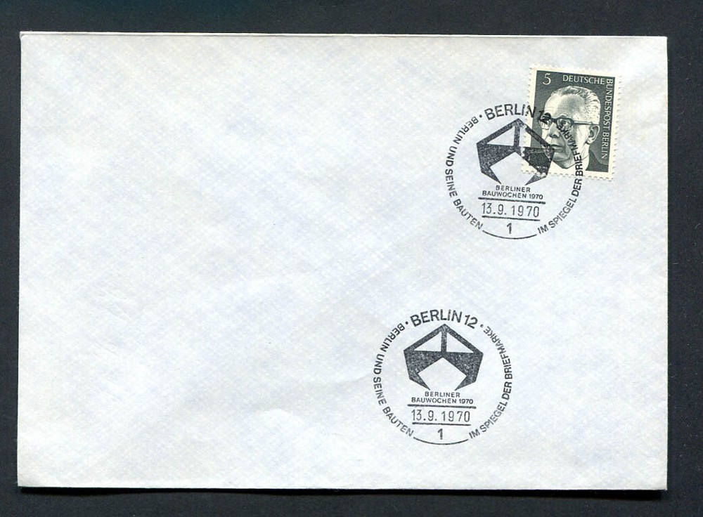 Germany – Berlin : Cover from Berlin – fancy cancels 13.9.1970 – CTO