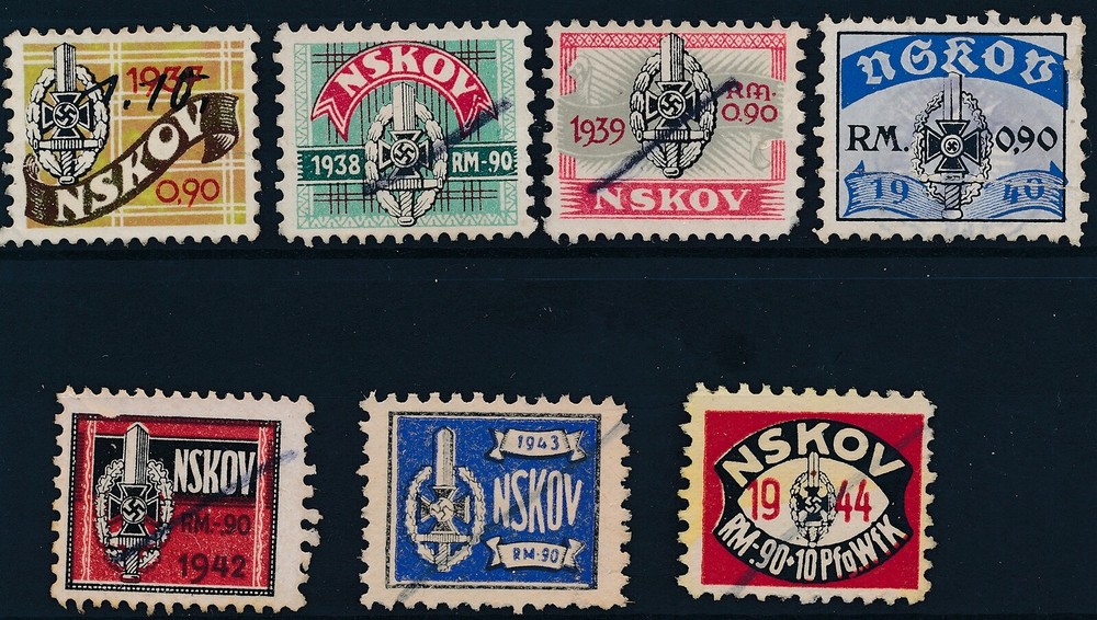 Stamp Germany Revenue WWII War Era NSKOV Labor Front Selection Used