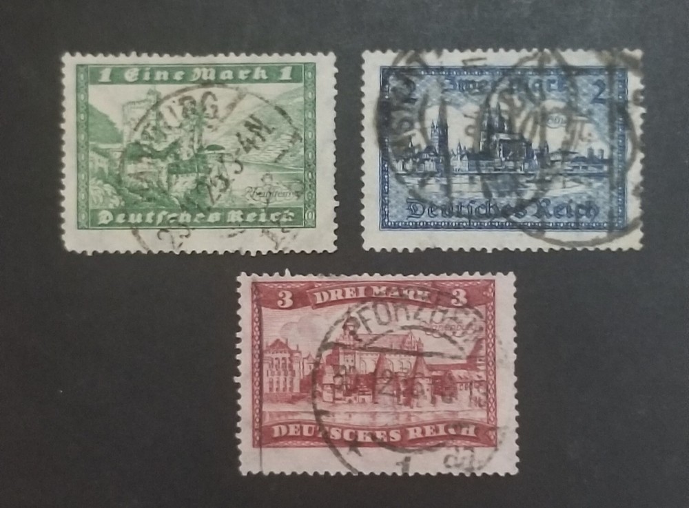 GERMANY Scott 337 338 339 Castle Used Stamp Set Lot T103