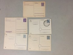 Five ’30,’40 Germany mint postal stationery