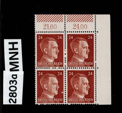 MNH stamp block Adolf Hitler PF24 Sc 517 WWII Third Reich Germany 1941 #2803a