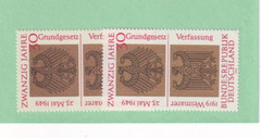 Bundesrepublik MNH ** 585 German Constitution 2x