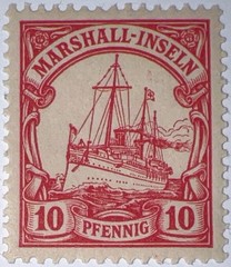 Travelstamps: GERMANY MARSHALL ISLANDS STAMPS Kaiser’s Yacht Mint OG LH UnWMK