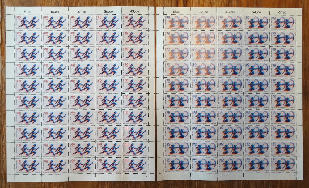 Berlin No. 596-597 Complete Bow Set Sport Sports Aid MNH Postfrisch FN 1 + 2