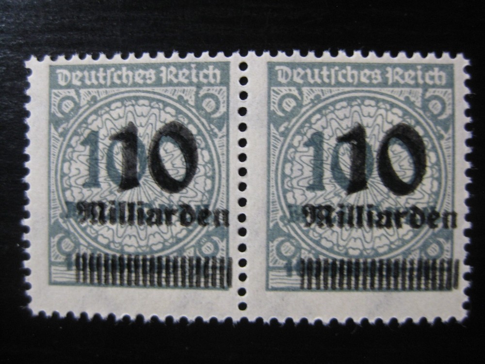 DEUTSCHES REICH Mi. #337A HT mint MNH Sprung im Korbdeckel stamp pair! CV $8.00