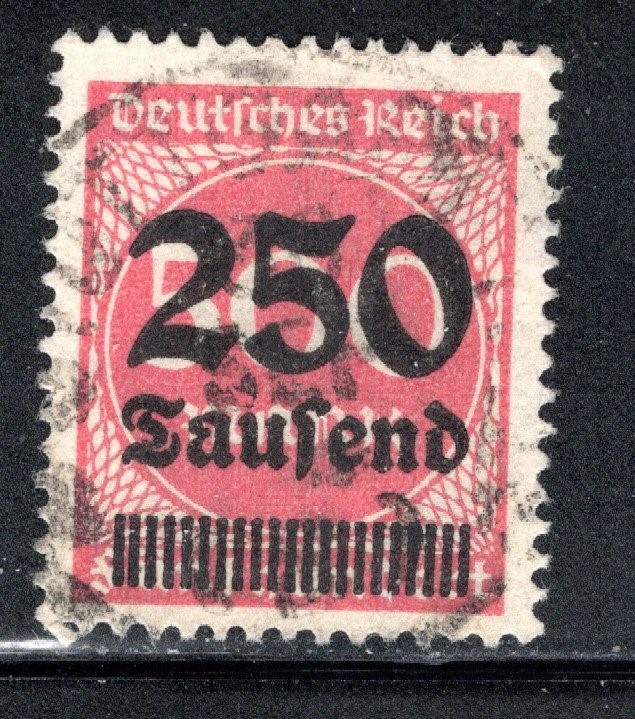 Germany Stamp Scott #256, 250th m on 500m Surcharge, Used, SCV$5.25 (B)
