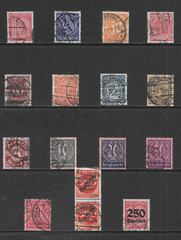 GERMANY VARIOUS USED OFFICIAL ISSUES 1920 – 1923 CAT $29
