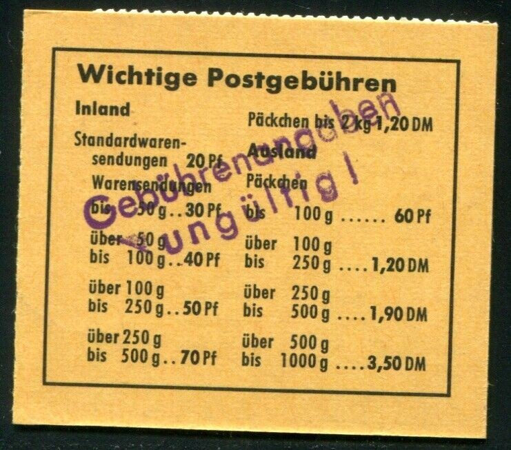 BUND 1968 MH14g ** MINT GOOD TYPE + FEE STAMP invalid 60€++(I1798