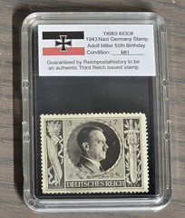 Third Reich WWII Nazi German Adolf Hitler 55th Birthday NSDAP Stamp Set 1943