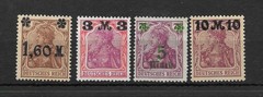 Germany Empire 1921 Germania Surcharged 4 x Values MNH