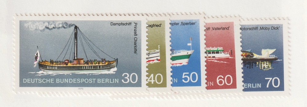 1975 Germany Berlin Sc# 9N354-58 – Ships, Vessels, Boats. MNH Est$3.95