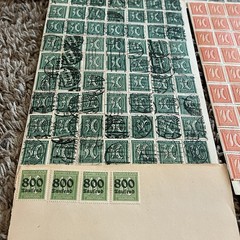 AMAZING GERMANY MINT AND USED STAMP HOARDER LOT WORLD WAR I ERA INFLATION OVPTS