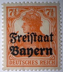 Travelstamps: Germany Bayern OP Stamps 7 1/2 Pfennig Sg 218/Sc # 179 Mint MOGH