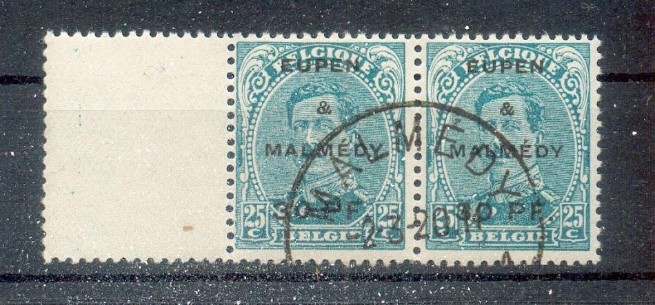 Eupen & Malmedy 5LF with BLANK FIELD stamped (A7147)