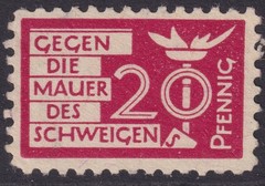 Lot Stamp Germany Local Schweigen „Against the Wall of Silence“ MNG