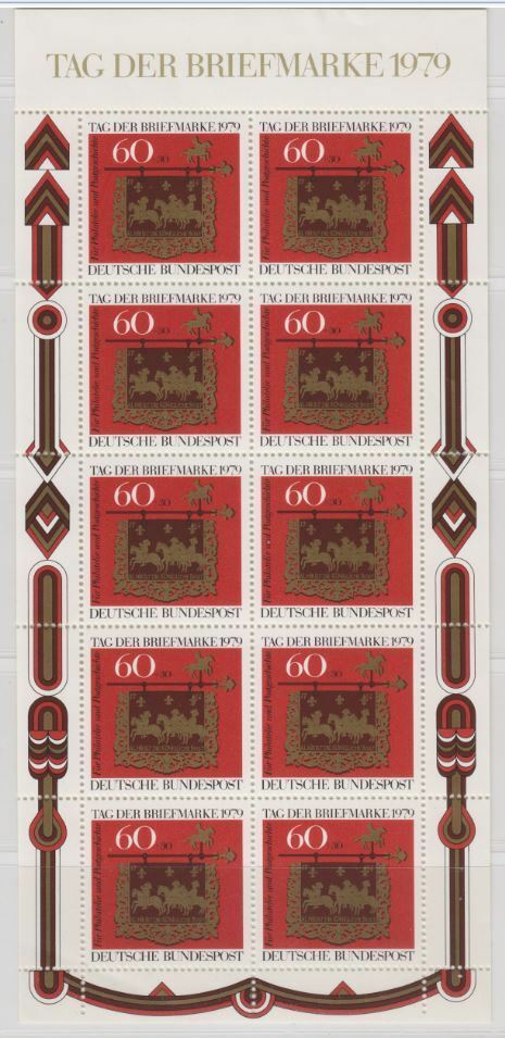 Germany Sc. B564, B581 Post House Sign Altheim Saar 2 Mini Sheets of 10 1980 MNH