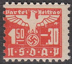Stamp Germany Revenue WWII 1935 3rd Reich War Era Party Dues 0150.30 MNH