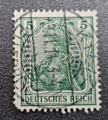 Stamp Germany Deutsches Reich Germania 5 Pfennig 1911 Mi. Nr. 85 [🇩🇪39673-18]