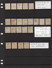 GERMANY LOT OF 43 GERMANIA STAMPS 1900-1921 MOSTLY USED SOME HINGE REMNANTS