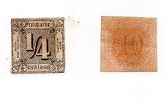 Thurn & Taxis Small Collection Scott 1, 6, 14 & 21