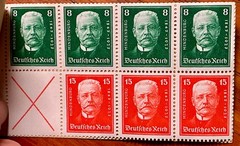 Germany 1927 Complete Hindenburg Welfare Booklet Pane w Cover B33 B34 MNH/OG