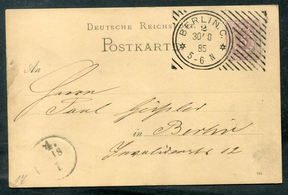 DR Pfennig Issue 1885 Hoster Machine Cancellation Stamp On Site GA1746