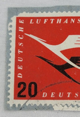 GERMANY ~ Deutrche/Bundespost/Lufthansa ~ 20 Saufend ~ Posted ~ c.1954 ~ B310