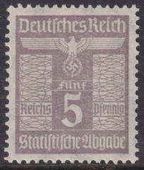 Stamp Germany Revenue WWII 3rd Reich Era Document Fee Selection MNH